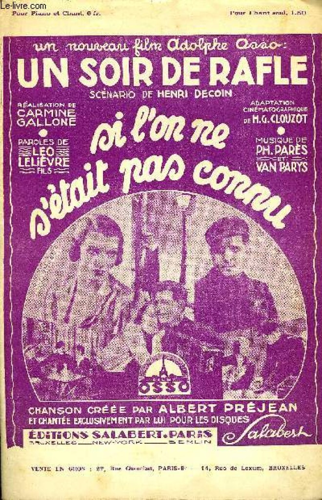 Si L'On Ne S'Etait Pas Connu Chant-Piano